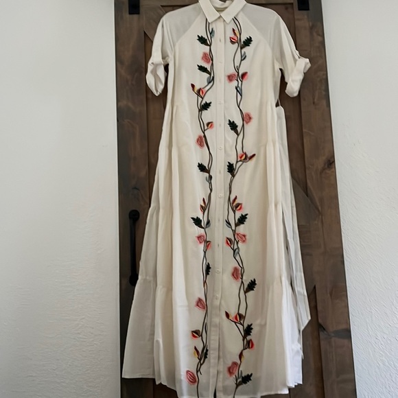 samant Chauhan Dresses & Skirts - Anthropology dress, long, maxi, cotton with belt